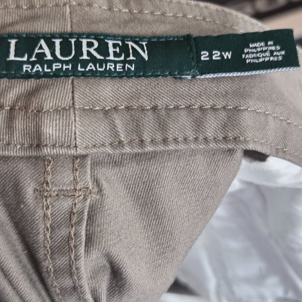 Lauren Ralph Lauren Petite Women’s Mid-Rise Skinny Fit Cargo Pants Green Size 22 - Picture 6 of 7